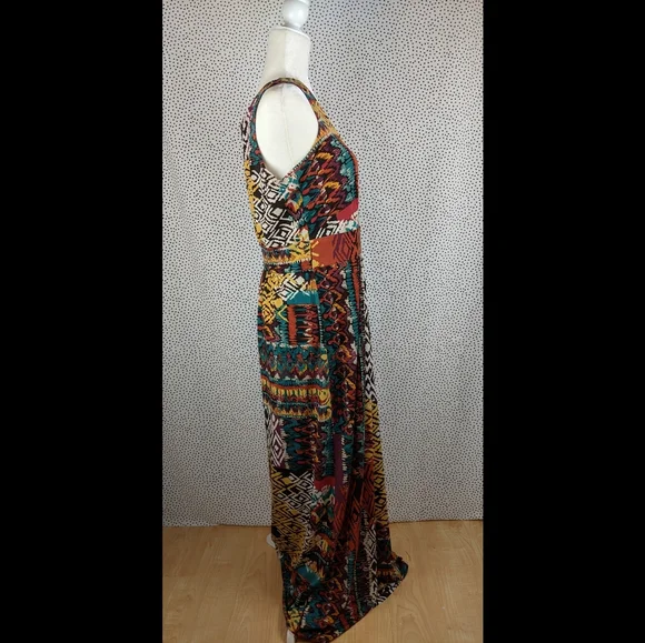 Robbie Bee Tribal Maxi Dress (Size: Large) - Picture 5 of 9